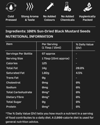 GetPured cold pressed black mustard oil 1000ml nutrition and ingredients panel