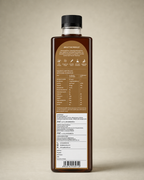 Back of the GetPured Cold Pressed Rice Bran Oil 1000ml pack showing ingredients, nutrition, storage instructions, manufacturer details and FSSAI licence