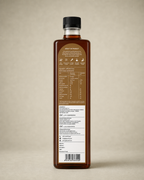 Back of the GetPured Cold Pressed Rice Bran Oil 500ml pack showing ingredients, nutrition, storage instructions, manufacturer details and FSSAI licence