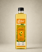 GetPured Cold Pressed Sunflower Oil 500ml pack photographed on a warm studio backdrop