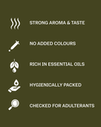 Coriander Powder claims and nutrition information panel