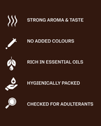 GetPured Cumin Whole claims: strong aroma and taste, no added colours, rich in essential oils, hygienically packed, checked for adulterants
