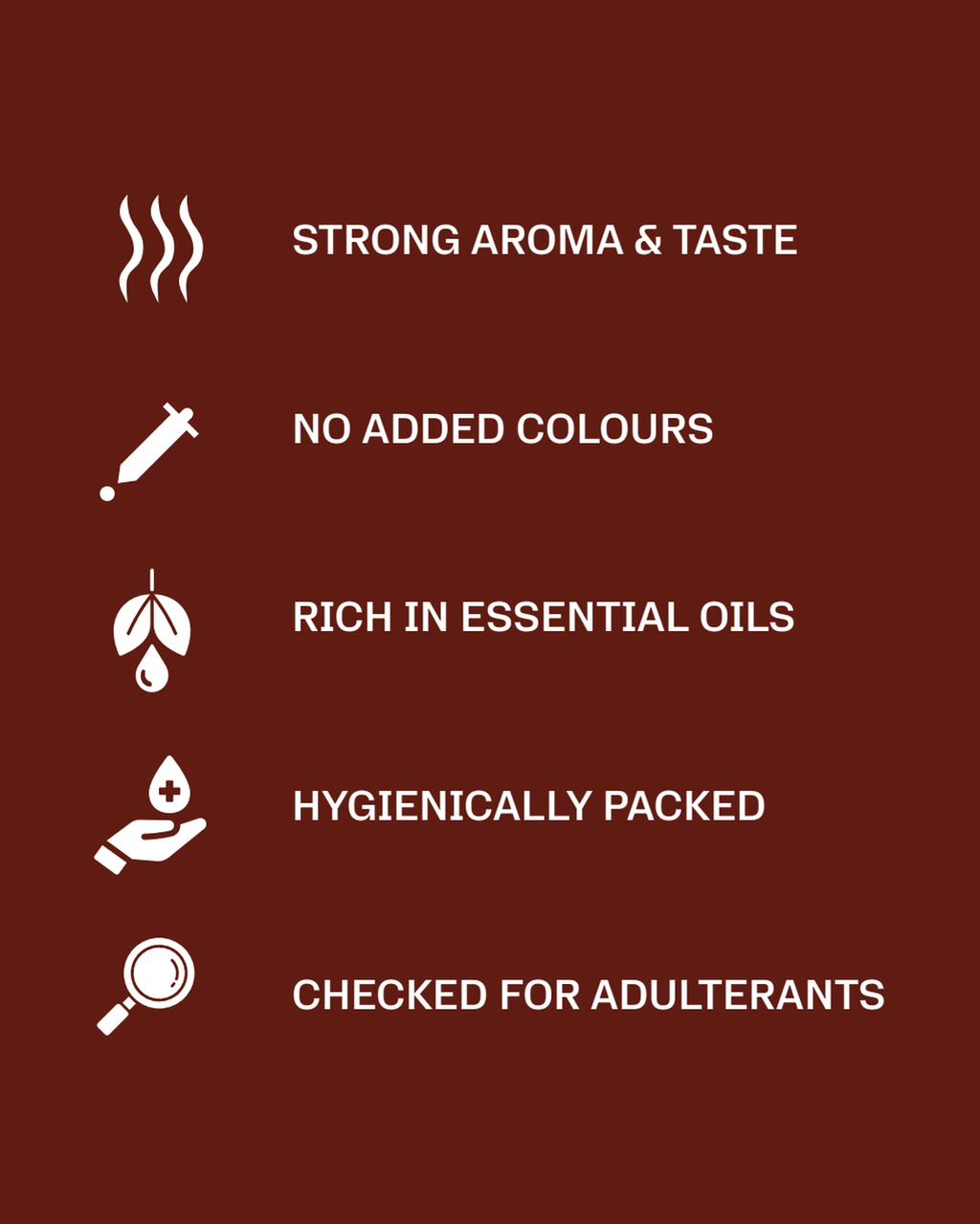 Red Chilli Powder claims and nutrition information panel