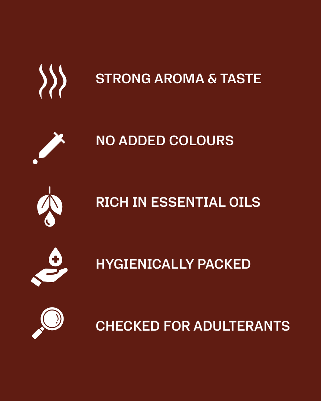 Red Chilli Powder claims and nutrition information panel